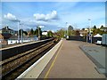 The eastbound track at Honiton station