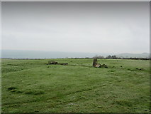SE2057 : Pasture and Trig Point by Turpin Lair by Chris Heaton