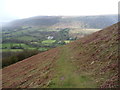 View to the Grange and monastery from Darren Lwyd