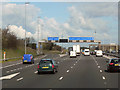 SD5632 : M6 Northbound, Junction 31A by David Dixon