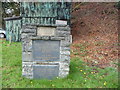 Roadside plaques at Llanbadarn Fynydd