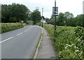 End of 30mph speed limit ahead, north of Llangybi