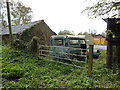 Farm buildings and Land Rover