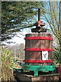 Old grape press at Carr Taylor Vineyard