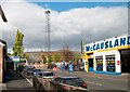 CCTV and floodlight mast at Grosvenor Road PSNI Station