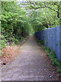 Path to Neath Hill past school playing fields and allotments