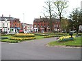 Flower beds at the main gate of the Belfast City Cemetery