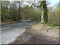 Cross roads on the slope of Combe Hill