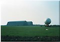 Cardington airship hangars with tethered airship