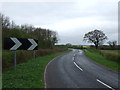 Twisty road towards Normanton