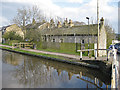 Cottages and path from Gawflat Swing Bridge