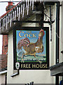 The Cock Inn (pub sign) in The Street, Stanton