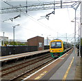 Wolverhampton train arrives at Sandwell & Dudley railway station, Oldbury