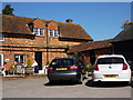 Courtyard at the Royal Oak pub, Wootton Rivers