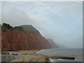 SY1387 : Salcombe Hill cliffs from Sidmouth by Christopher Hilton