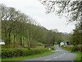 The B4358 approaching Pentre-llwyn-llwyd, Powys