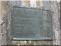 A plaque to the Esk Bridge