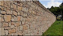 J4669 : Cemetery wall, Comber (1) by Albert Bridge