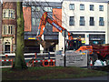 SP3165 : Digging the new sewer trench, Regent Grove by Robin Stott