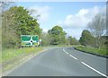 Northbound approach to A68/A689 crossroads