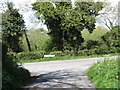 Junction of unnamed lane with the Drumnahunshin Road