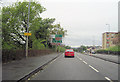 A82 approaching road junction at Dumbuck