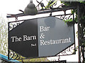 TQ5839 : The Barn sign by Oast House Archive
