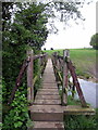 Footbridge on the path to the playing fields