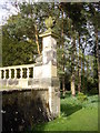 A stone urn on a parapet