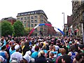 A rather crowded Portland Street - Manchester