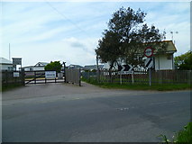 SU5202 : Entrance to Meon Shore Chalets on Meon Road by Shazz