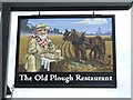TL6961 : Old Plough Restaurant Sign by Keith Evans
