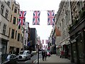 Union Jacks in Old Bond Street London