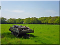 Trailer in field