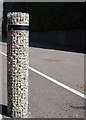 Recycled demolition material in bollard