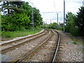 Tramlink east of Wandle Park Tramlink Stop