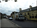 Lorry unloading at The Rising Sun