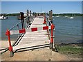 TM1939 : Woolverstone pier - closed for maintenance work by Evelyn Simak