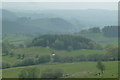 Hazy view overlooking the Ithon valley