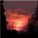 SO9096 : Sunset over Penn, Wolverhampton by Roger  D Kidd