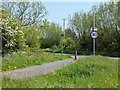 The end of a roadside footpath