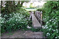 Footbridge on the path into the playing fields