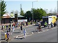 Olympic Torch relay changeover, Cardiff Road, Newport (4)