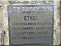 A plaque to Ethel Snowden