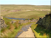 SD9613 : Pennine Bridleway and Norman Hill Reservoir by David Dixon