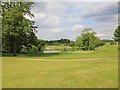 View towards lake on golf course