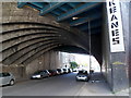 TQ2484 : A view under Iverson Road railway viaduct, London NW6 by Jaggery