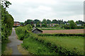 Footpath and fields near Crossway Green, Worcestershire