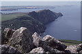 SM8938 : Pwll Deri and the coast beyond, looking westward, from the summit of Garn Fawr by Christopher Hilton