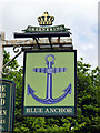 Inn sign, Blue Anchor